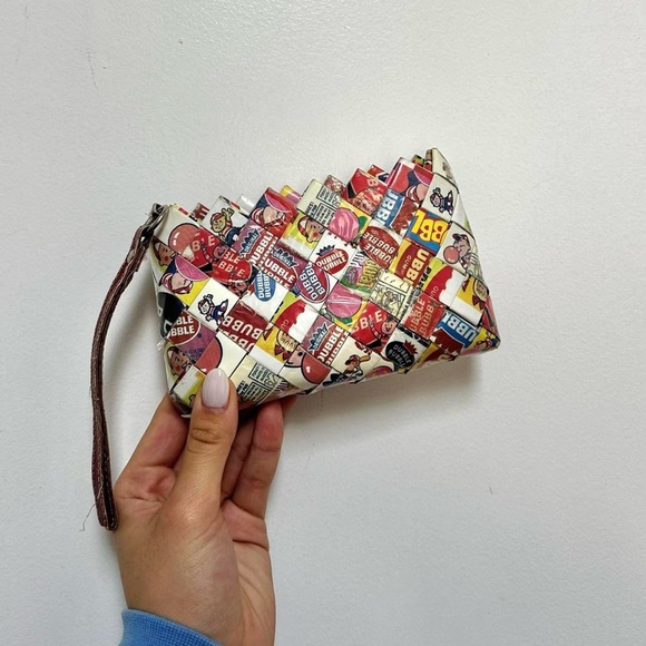 Nahui Ollin Candy Wrapper Wristlet Clutch - Picture 3 of 5